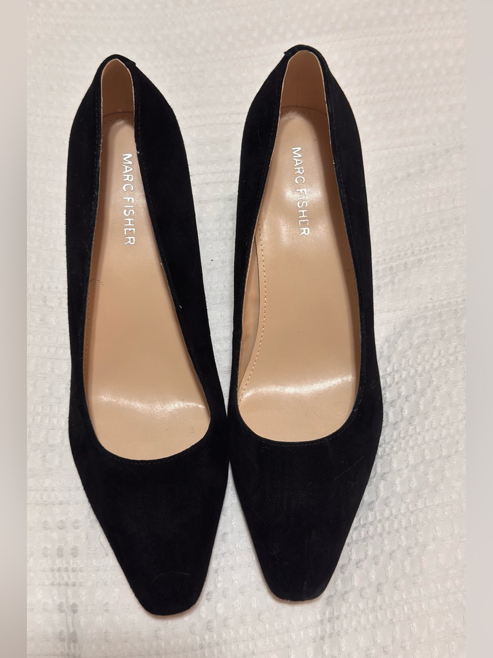 Marc Fisher Black Suede Pointed Pumps